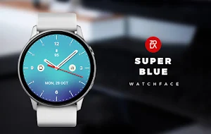 Super Blue Watch Face Screenshot 0