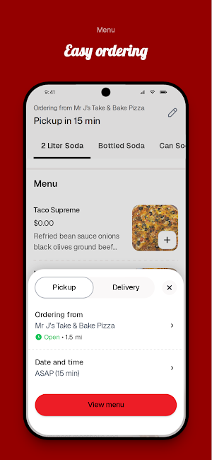Mr J's Take and Bake Pizza Screenshot 2