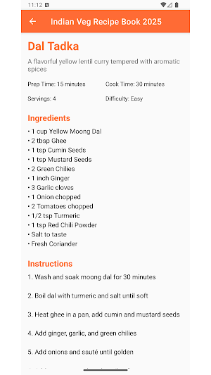 Indian Veg Recipe Book 2025 Screenshot 1