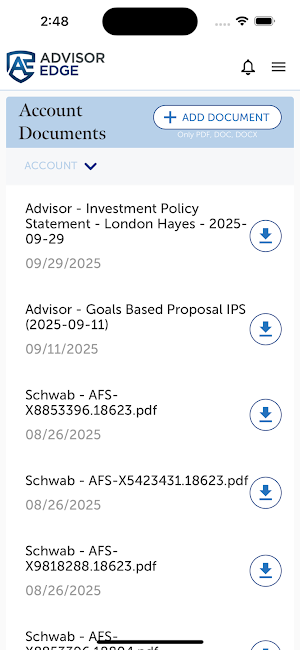 AdvisorEngine Demo Screenshot 2