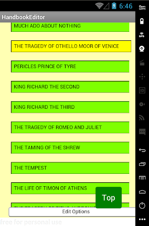 Shakespeare HandbookEditor Screenshot 2