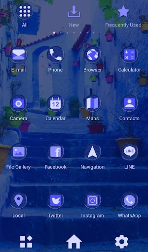 Blue Chaouen Theme +HOME Screenshot 2