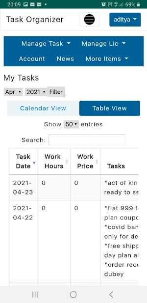 Task Organizer, To-do list app Screenshot 2