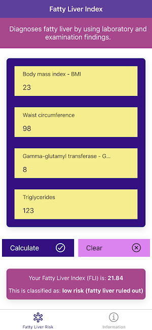 Fatty Liver Risk Screenshot 0