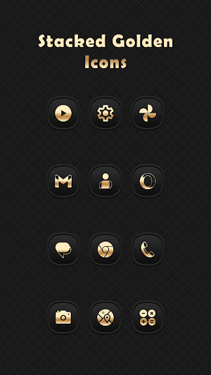 Stacked Golden - Gray Icons Screenshot 0