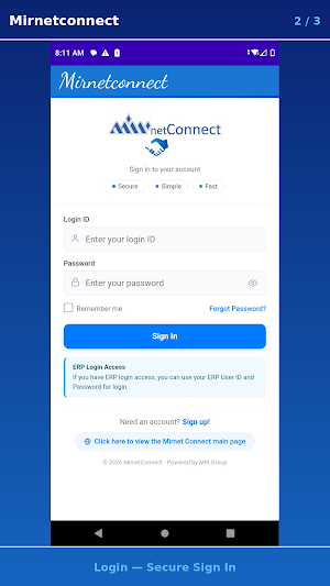 Mirnetconnect Screenshot 1