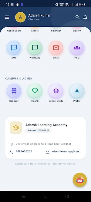Adarsh Learning Academy Parent Screenshot 2