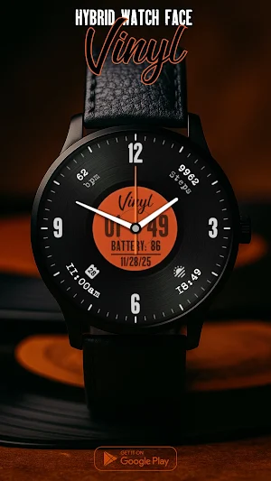 Vinyl Hybrid Watch Face Screenshot 0