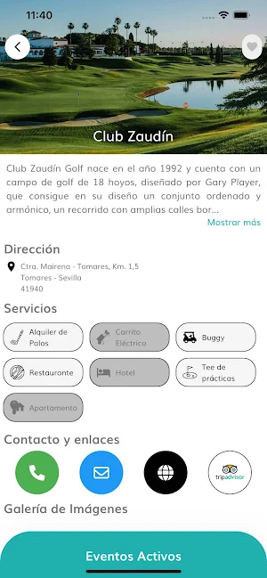 Tee de Salida Aplicación Golf Screenshot 1