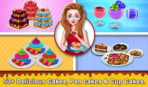 Cake Shop Cafe Pastries & Waffles cooking Game Screenshot 3