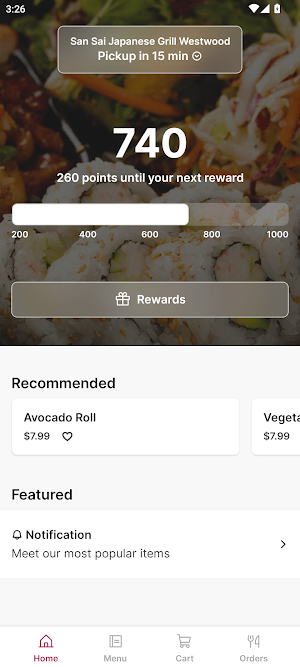 Sansai Japanese Grill Westwood Screenshot 0