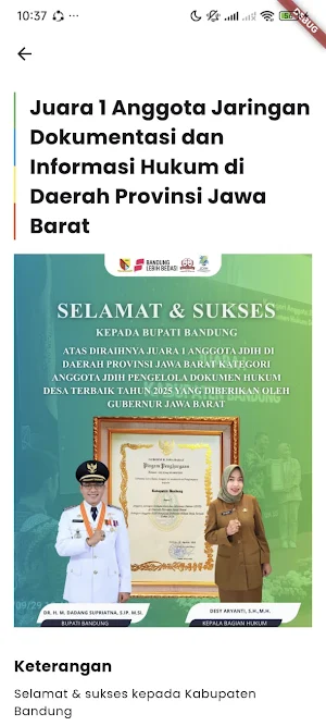 JDIH Kabupaten Bandung Screenshot 2