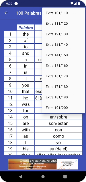 Aprende 100 Palabras en Inglés Screenshot 2