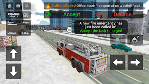 Fire Truck Rescue Simulator Screenshot 0