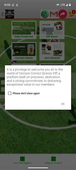 Horizon Correct Scores Screenshot 0
