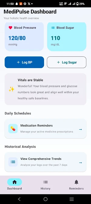 MediPulse: BP Sugar Tracker Screenshot 0
