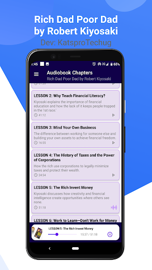 Rich Dad Poor Dad: Audiobook Screenshot 3
