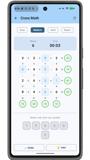 CrossMath: Math Puzzle Game Screenshot 2