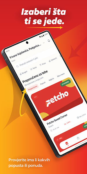 Fetcho: Dostava Hrane Screenshot 1