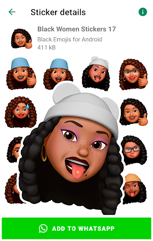Black Emojis for WhatsApp Screenshot 1