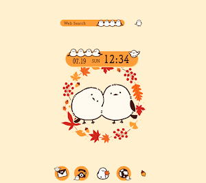 Long-Tailed Tit Theme +HOME Screenshot 0