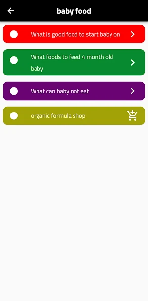 baby food Screenshot 0