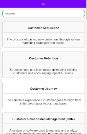 Marketing Terms Dictionary Screenshot 3