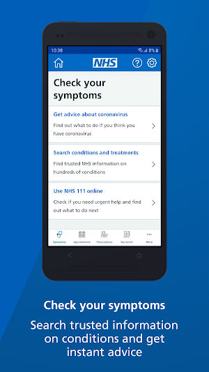 NHS App Screenshot 1