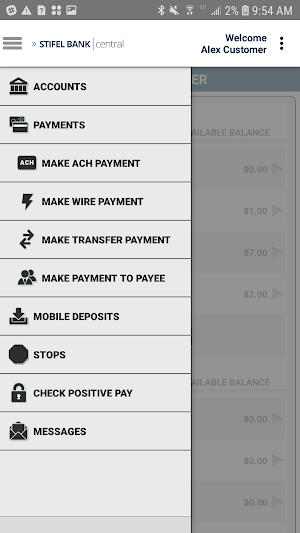 Stifel Bank Central Business Banking Screenshot 1