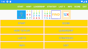 Bar10n Find12X - Brain Card Game Screenshot 0
