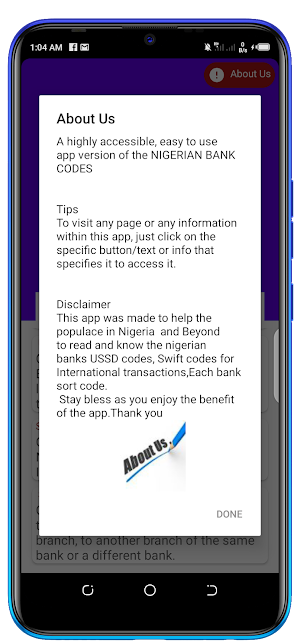 Nigeria Bank Codes Screenshot 1