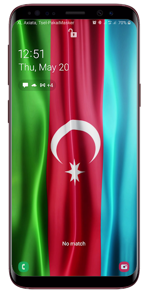 Azerbaijan Flag Live Wallpaper Screenshot 3