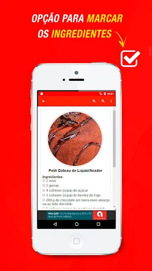 Receitas de Petit Gateau Screenshot 1