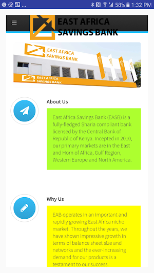 East Africa Savings Bank Mobil Screenshot 0