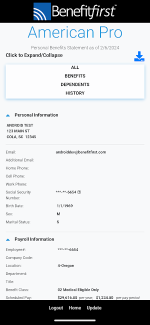 Benefitfirst Mobile Screenshot 0