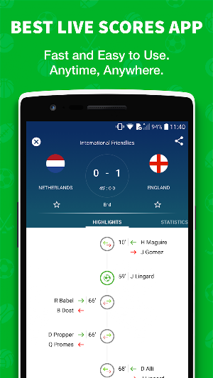 Skores - Live Soccer Scores Screenshot 0