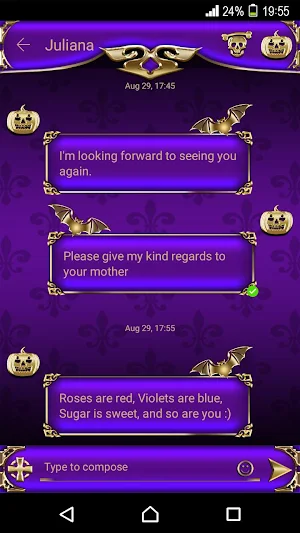 Halloween Go SMS theme Screenshot 0