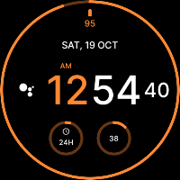Digital Black Watch Face