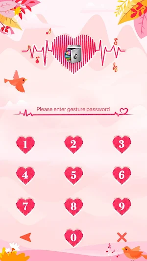 AppLock Theme Heartbeat Screenshot 1