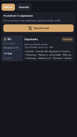 VinoAZ Objednávky Screenshot 1
