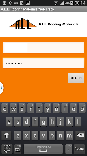 A.L.L. Roofing Materials Web Track Screenshot 0