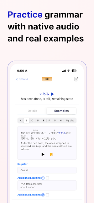 KaiwaBloom - Japanese Grammar Screenshot 2