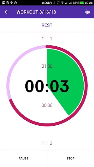 Tabata timer for workout with music Screenshot 3