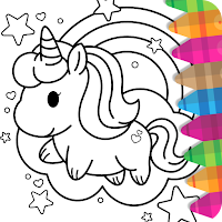 Unicorn Games Coloring Book
