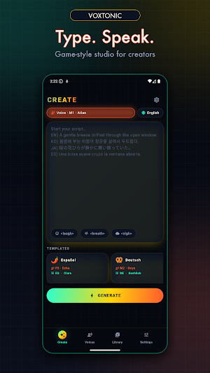 Voxtonic - Offline AI TTS Screenshot 1