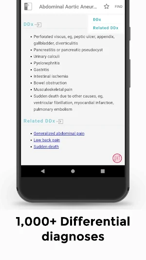 MobileDDx - Pocket Differential Diagnosis Tool Screenshot 2