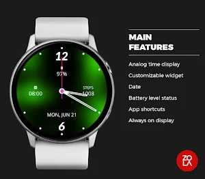 Green Analogue Watch Face Screenshot 1
