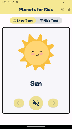 Planets Flashcards For Kids Screenshot 1