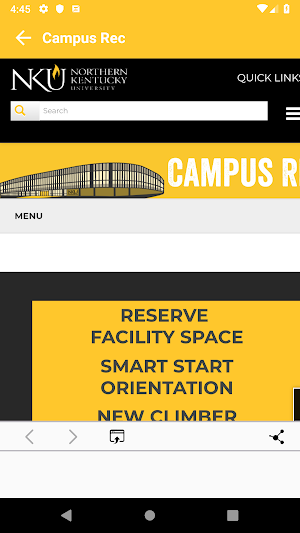 NKU Campus Rec Screenshot 2