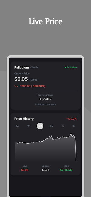 Paladium Price Live Screenshot 1